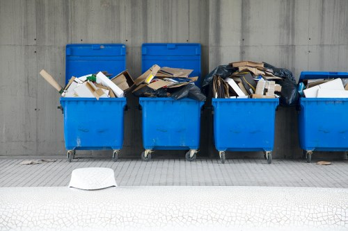 Kilburn residents arranging furniture for disposal