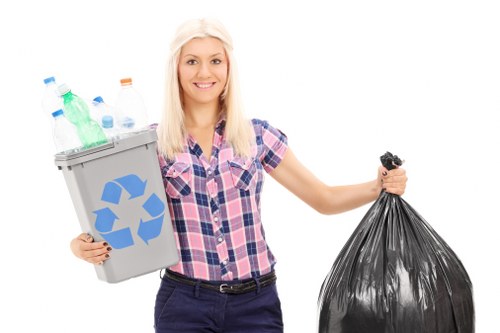 Waste removal trucks operating in Kilburn